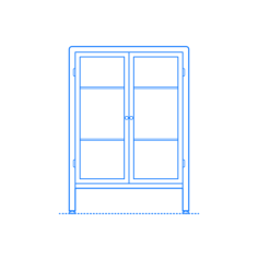 Furniture Display Cabinet Ikea Fabrikor Glass Door Cabinet Wide Line Tracing Svg Vector, Free Vectors File